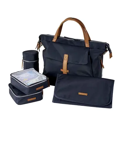 Navy Stylish Baby Diaper Bag with Changing Mat  Organizers - Like New