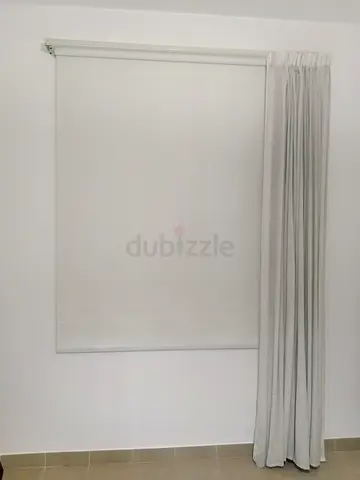 Roller Blind with Curtain per meter