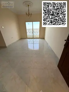 One bedroom and a living room, 2 bathrooms, balcony, open view, annual rent in Ajman Al Jurf 2, seco