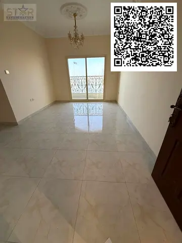 غرفه وصاله 2 حمام بلكونه اطلاله مفتوحه ايجار سنوى بعجمان الجرف2 ثانى ساكن بنايه جديدف