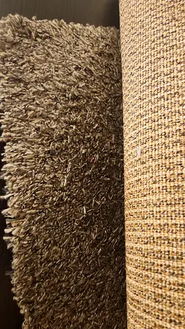 Black shaggy living room rug - good condition