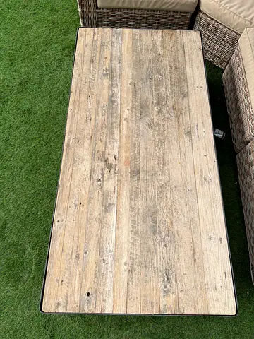 Indoor Coffee Table in solid wood with steel and wheels