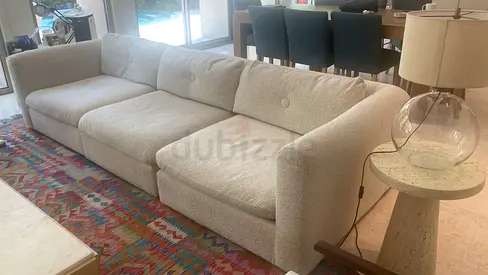CrateBarrel 3 Seater Sofa Beige Excellent Condition Original price 20000