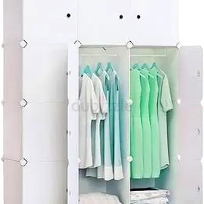Modular Portable Wardrobe / Clothes Storage Cabinet - White (3-Column)