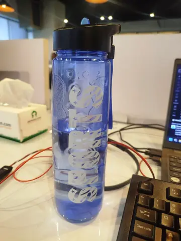 Blue Sports Water Bottle with Flip Lid — 700ml (Used)