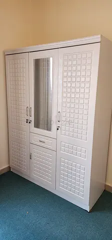 Brand New White 3-Door Wardrobe with Mirror