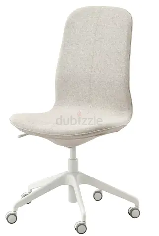 Modern Ergonomic Swivel Office Chair - Light Grey Fabric