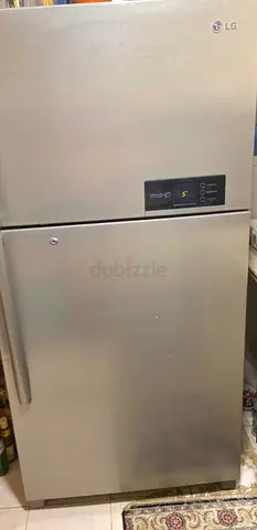 LG Silver Top-Freezer Refrigerator - Good Working Condition