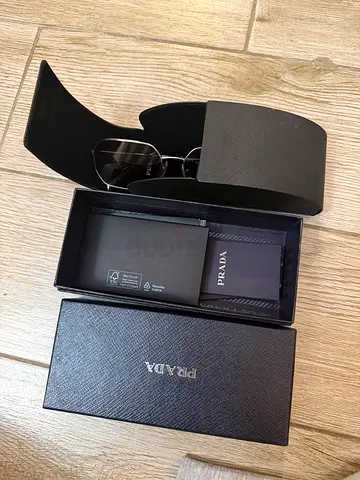 PRADA Logo Blue Sunglasses Unisex (Silver) – Like NEW