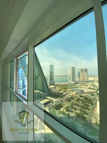 Al Taawun Apartment, 3 rooms, a living room, 4 bathrooms, a balcony, a maid’s room, parking, a free