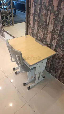 Adjustable Kids Study Desk and Chair Set - Light Wood