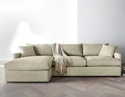 CrateBarrel Lounge Deep L shape sofa beige Excellent Condition