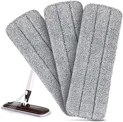 Reusable Microfiber Mop Pads Replacement Set (Pack of 3)