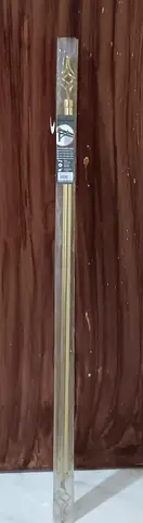 Gold Metal Curtain Rod with Decorative Finials - New