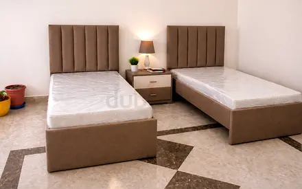 Brand New Pair of Single Beds with Headboards and Nightstand - Good Condition