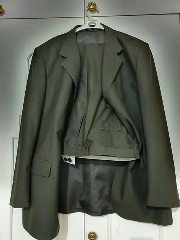 Mens Dark Olive Suit Jacket and Trousers - Brand New, Size:56