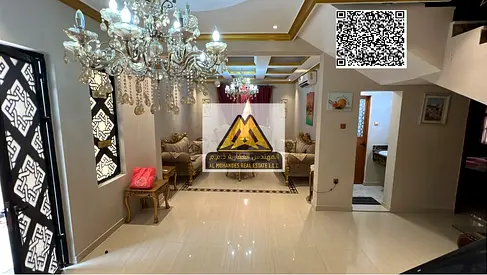 A villa for rent in Al Rawda 1 – Ajman, featuring a spacious layout suitable for families, with a p