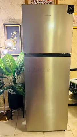Hisense Top Freezer Refrigerator - Stainless Steel, Excellent Condition