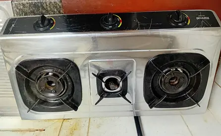 Used 3-Burner Stainless Steel Gas Hob - Compact