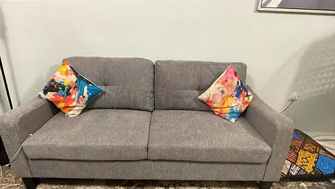 3+2+1 FABRIC SOFA WITH 2 YEARS WARRANTY FROM DANUBE - LIKE BRAND NEW 1,999