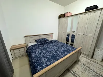 Light Wood 3-Piece Bedroom Set – Bed, Nightstand  Wardrobe