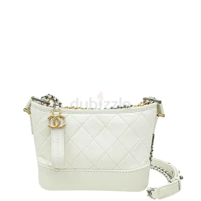 Authentic Chanel White Gabrielle Hobo Bag
