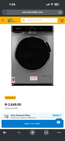 Front Load Washing Machine - Silver, Good Working Condition