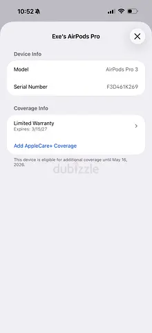 Apple AirPods Pro 3 (Good Condition) with Limited Warranty