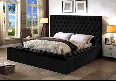 King Size Luxury custom velvet bed for sale best qualit,Hydraulic Optional