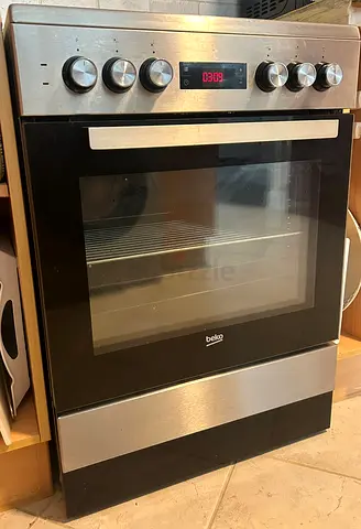 Used Beko Stainless Steel Electric Oven with Gas Hob - Good Condition