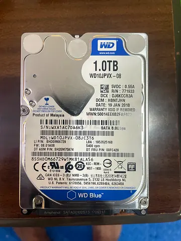 HDD WD10JPVX - 08 / 2.5 SIZE HDD 1TB