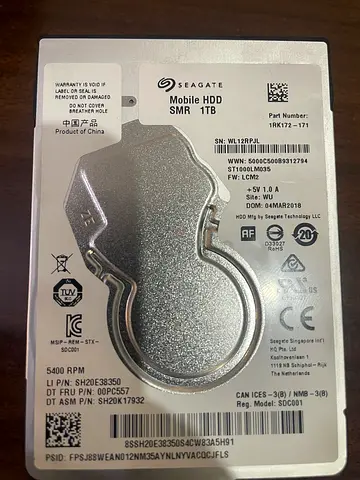 HDD 2.5’ Seagate mobile HDD SMR 1TB