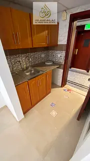 For annual rent in Ajman – a very spacious studio apartment with a separate kitchen in Al Jurf 2