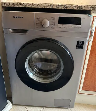 Samsung Front Load Washing Machine - Silver, Good Condition - 7 KG