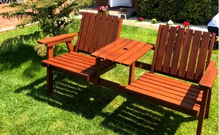 Brand new Outdoor chair for sale double seat with table attached