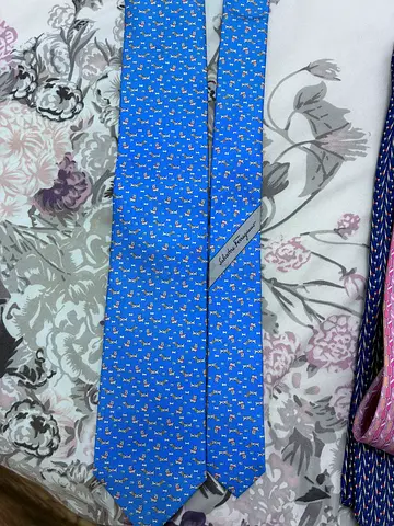 Salvatore ferragamo - blue printed tie