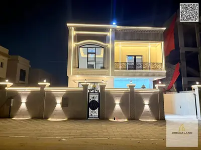 Direct from the owner, including all ownership fees: a villa in one of Ajman's most luxurious villas, built and finished to a super deluxe standard, w