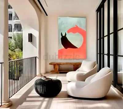 Minimalist Horse Canvas Painting - Large Modern Wall Art 150x100cm