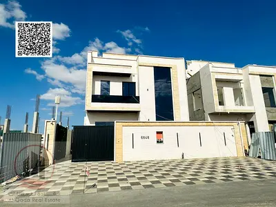 For sale, a villa in Ajman Al Zahia, 5 master rooms, a Majles room, a hall, and a maid’s room, freehold for all nationalities,