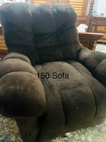 Plush Single-Seat Recliner Armchair - Dark Brown microfiber