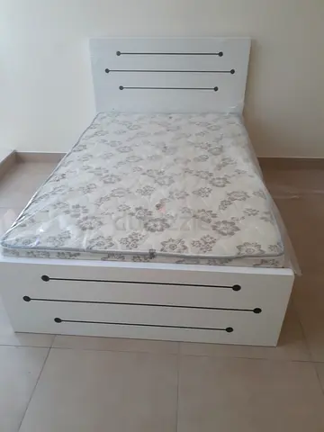 Brand New 120by190 Size Wooden Bed With Medical Mattress