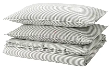 Ikea duvet cover set with two pillowcases (grey stripe) - 240x220cm