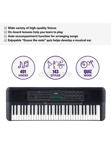 Yamaha Portable Keyboard with 61 Keys — 401 Voices, Quiz Mode, Auto Accompaniment