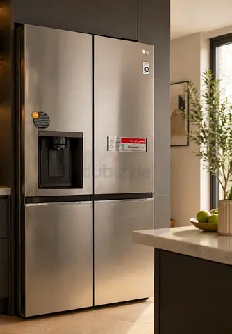 LG 4-Door Stainless Steel Refrigerator with Water Dispenser - Good Condition