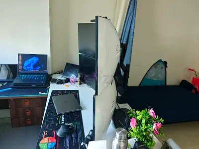 Dual Samsung Odyssey G9 Curved Monitors Setup (Pair) — Excellent Condition