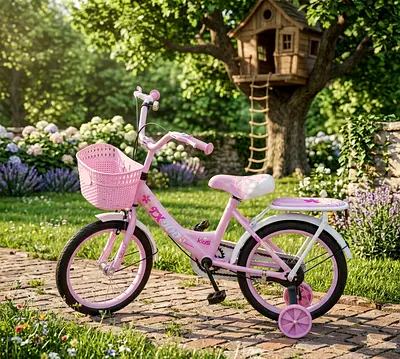 Girls Pink Bicycle | Used Only 1 Month | With Basket  Training Wheels