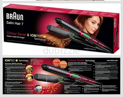 Braun Satin Hair 7 Colour Saver IONTEC Flat Hair Straightener - Excellent Condition