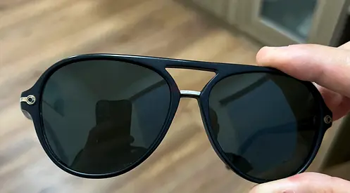 Mens Black Aviator Sunglasses Chopard - Good Condition