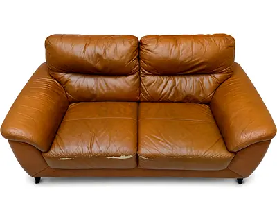 Brown Leather 2-Seater Sofa for Sale