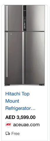 Hitachi Top-Mount Refrigerator - Good Condition.price is negotiable. And send me WhatsApp 0567289287